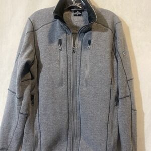 Kuhl Gray Full Zip Fleece Jacket Womens Small Mock Neck Outdoor  Great4everyday